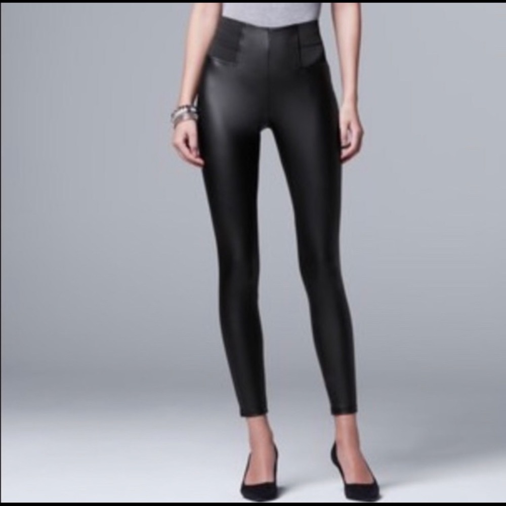 Vera Wang Faux Leather pants